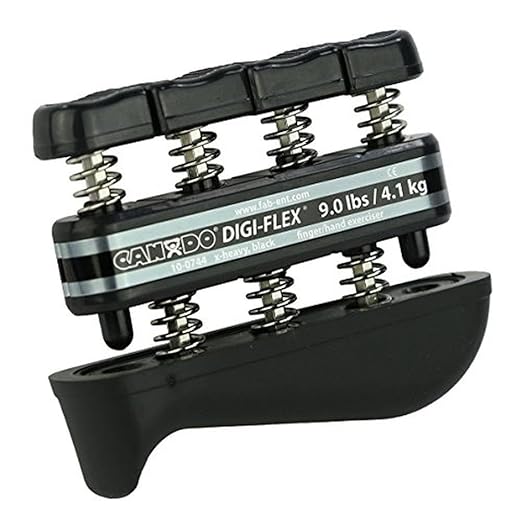 CanDo DiCanDo Digi-Flex Hand and Finger Exerciser 5 Piece Set X-Light - X-Heavy Resistance - No Rack -For Dexterity, Strength, and Flexibility for Fingers, Hands, and Forearms