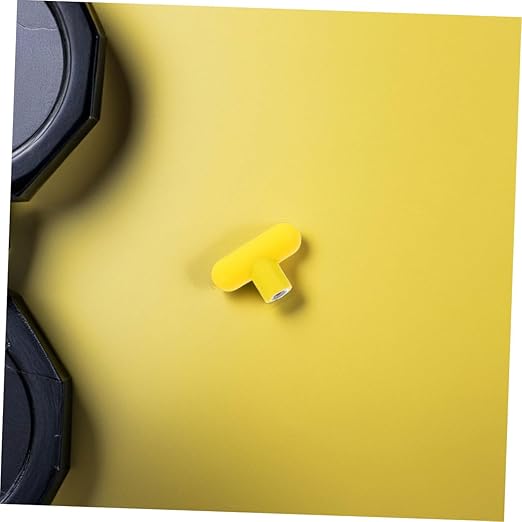 VALICLUD 2Pcs Yellow Handle Grips for Cable Machine Attachments Ergonomic Gym Equipment Handles for Arm Exercise Strength Training with Rotation and Knob