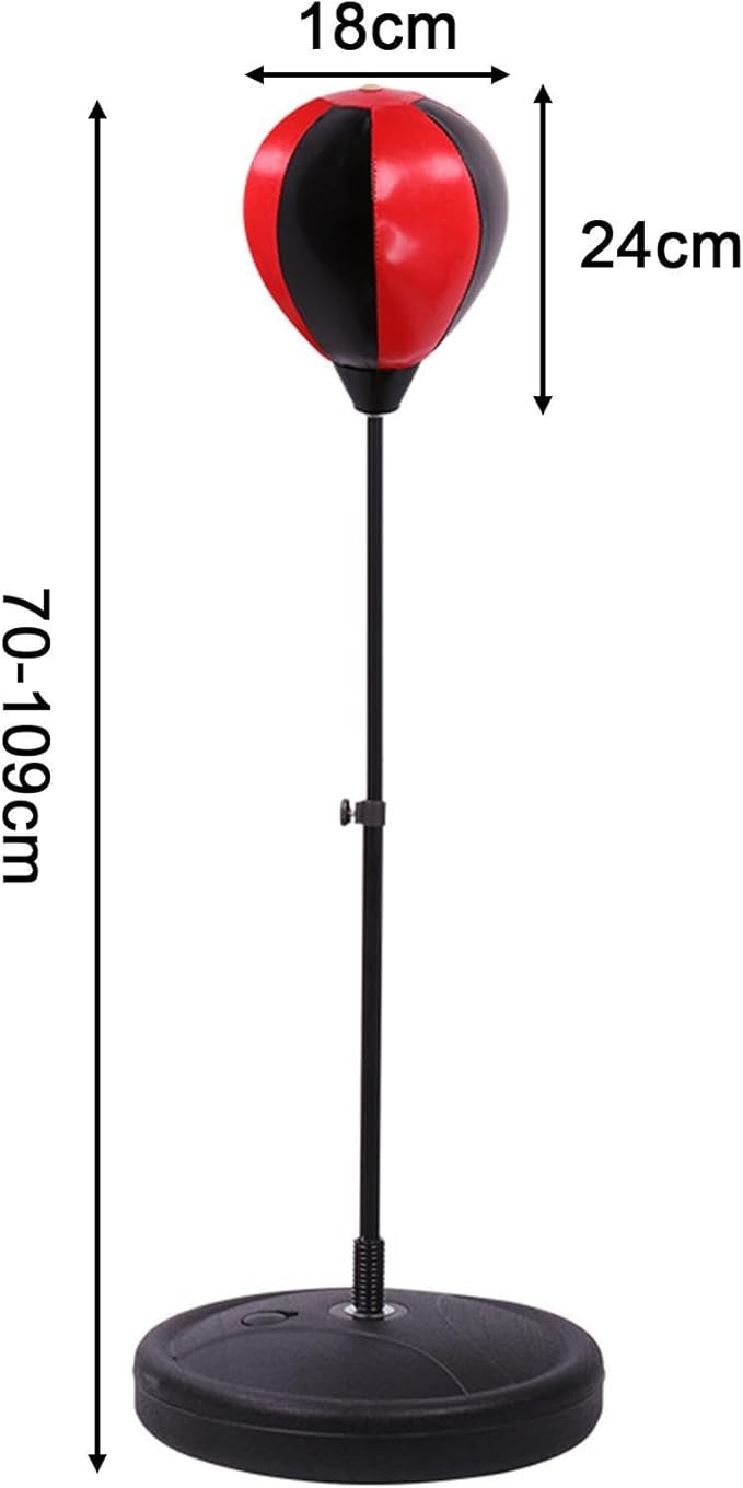 Boxing Reaction Ball Boxing Speed Bag Adjustable Gifts Freestanding Toys with Stand for Kids for MMA, Exercise, Boys Girls, 109cm