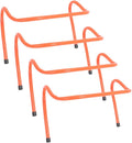 Vaguelly 4 Pcs Plastic Speed Training Hurdles Set 15cm Wear-Resistant Agility Equipment for Youth Football Soccer Track Practice
