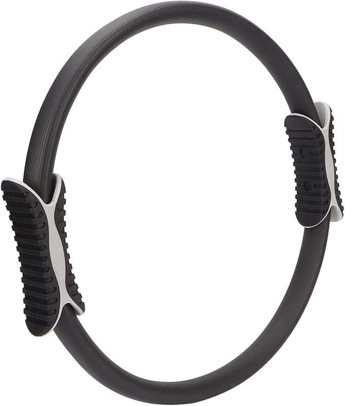 KIMISS Pilates Ring - Fitness Resistance Exercise Circle with Nonslip, Foam Padded Handle for Thigh Workout and Body Strengthening (Black), KIMISSgixf7eyuhq-11