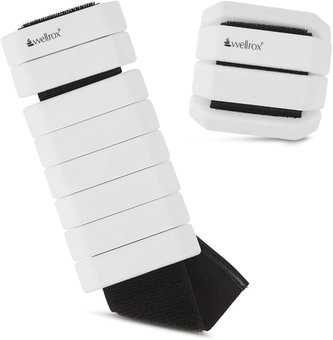 Wellrox Weighted Bangles – Adjustable Ankle and Wrist Weights for Women & Men – Set of Ankle Weights 2 lbs (1 lb Each Wrist Weight) | Weighted Arm Bands for Pilates, Yoga, Running & Walking