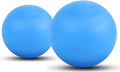 WOVTE 2 Pack Massage Lacrosse Balls for Sore Muscles, Shoulders, Neck, Back, Foot, Body, Deep Tissue, Myofascial Release, Trigger Point Therapy, Muscle Knots and Yoga Therapy (Blue)