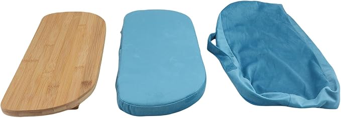 Meditation Bench, Folding Kneeling Meditation Stool, Removable Cushion Stool with Magnetic Locking Hinges, Ideal for Indoor & Outdoor Yoga & Prayer (Blue)