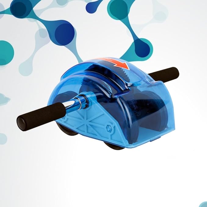 Artibetter Four-wheeled Ab Roller with Gear Rebound Abdominal Muscle Wheel Fitness Equipment for Household Core Training and Strengthening (blue)