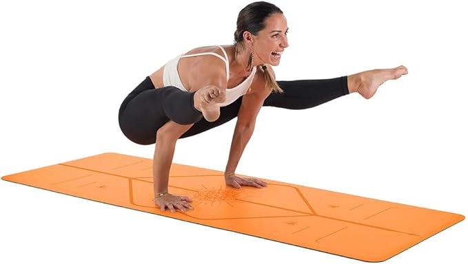 Liforme Special Yoga Mat – Free Yoga Bag Included - Patented Alignment System, Warrior-like Grip, Non-slip, Eco-friendly, Sweat-Resistant, Long, Wide, 4.2mm thick mat for comfort