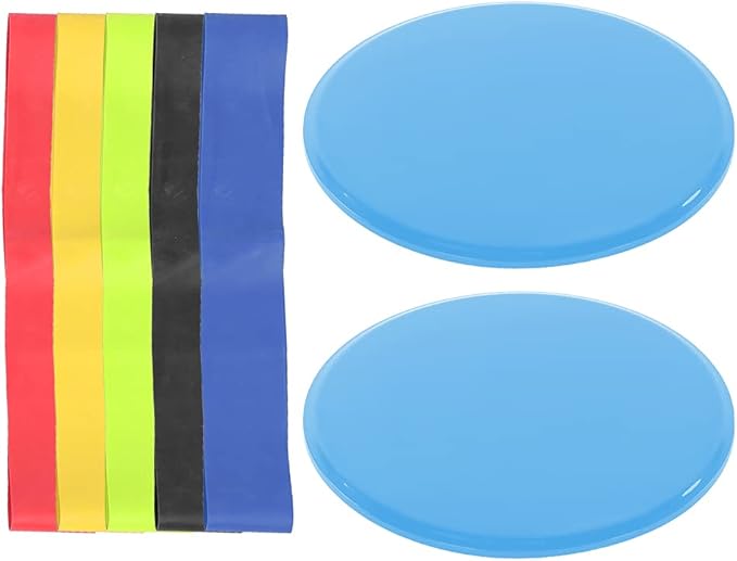 Fitness Sliding Disc, Wireless Core Slider Workout Equipment, Low Impact ABS Sliders for Home Gym and Floor Exercises with Pull Straps for Beginners and Advanced Users