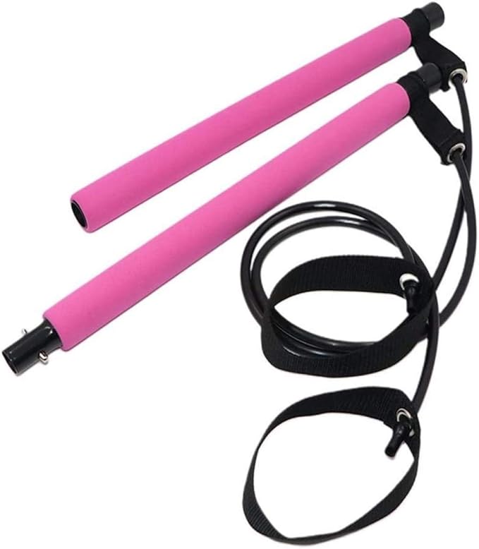 qiuqiu Pilates Resistance Band, Portable Yoga Exercise Pilates Rod Long Resistance Band,Yoga Exercise Rod Chest Expander, Fitness Equipment for Body parsimonious