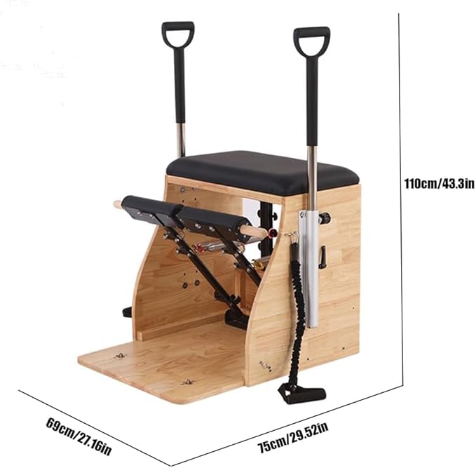 Pilates Chair, Wooden Split-Pedal Chair, and Combination Chair Set, Suitable for Home and Studio use.