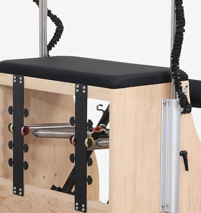 Pilates Chair, Reformer Machine, Stability Combo Chair with Handles and Split Pedals, Yoga Exercise Chair for Home, Gym, and Yoga Studio