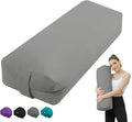 Rectangular Yoga Bolster Pillow, Meditation Pillow for Yin & Restorative Yoga, Filled with Wasted Sponge