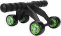 Ab Roller for Abs Workout - 4 Wheel AB Wheel Roller - Workout System - with Knee Protection Pad - Home Gym Workout Exercise Equipment - Abdomen Muscle Training - for Men/Women(Green+Black)