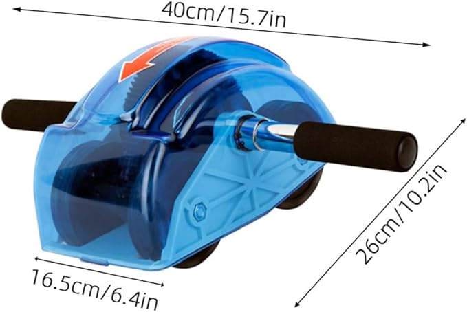 Four-wheeled Ab Roller Muscle Wheel with Gear Resistance, Blue Abdominal Exercise Wheel for Household Core Workout Fitness Equipment