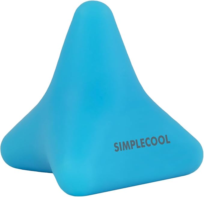 Manual Trigger Point Massage Tool. Small Massager Ball for Deep Tissue Myofascial Release Physical Therapy Foot Plantar Fasciitis Pain Relief Muscle Knot Psoas Hip Flexor Iliacus Release 3×2.6″(Blue)