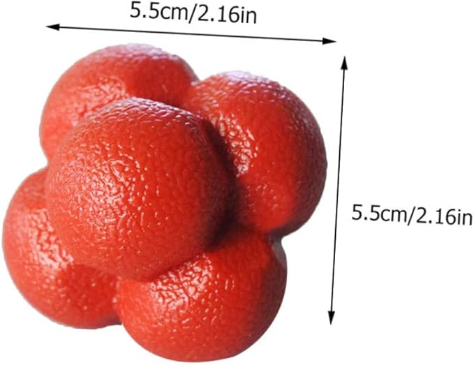3pcs Exercise Ball Hexagonal Reaction Ball Fitness Agile for Sports Reflex Training Random Color