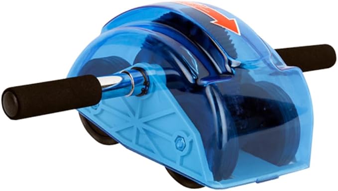 Four-Wheeled Ab Roller Wheel with Gear Blue Abdominal Exercise Roller for Home Fitness for Core Strength Training and Ab Workout