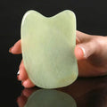 Jade Gua Sha Scraping Massage Tool, Premium Nepherite Jade Stone, Hand Made Great Guasha Tool for ASTYM,Myofascial Release | Helps Reduce Muscles Soreness, Pain Relief | Smooth Thin Edge