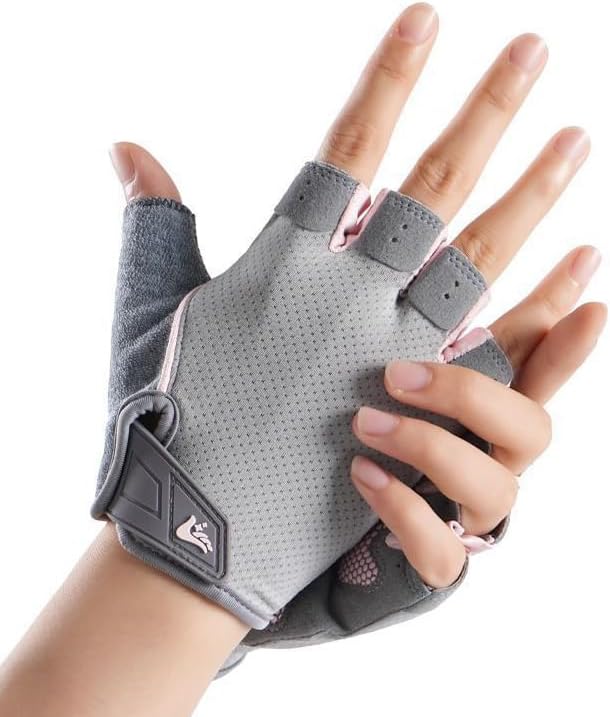INOGIH Half-Finger Workout Gloves for Men and Women - Anti Slip Exercise Gloves for Weight Lifting, Cycling, Gym, Training