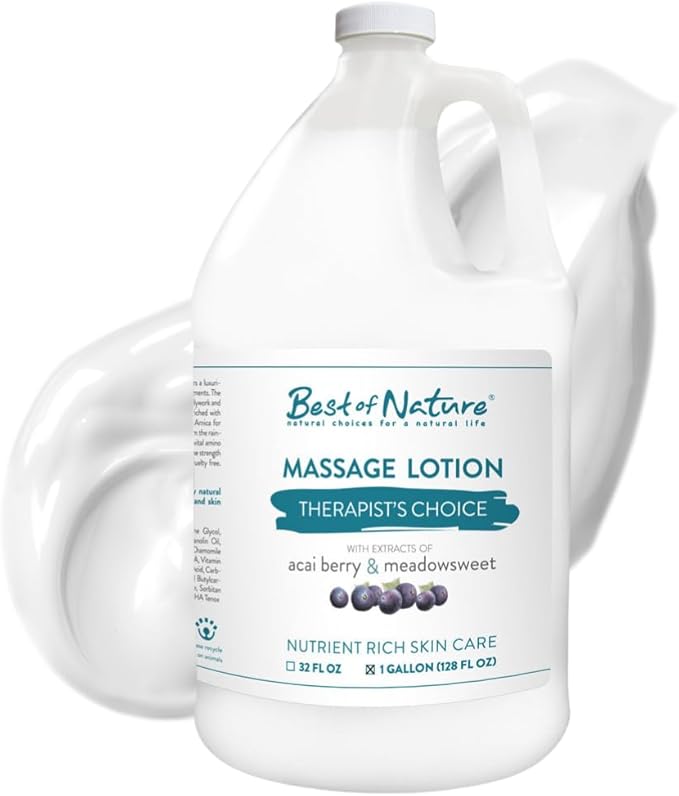 Therapist's Choice Massage Lotion, Professional Grade, Unscented, with Acai Berry and Arnica (128 fl oz)