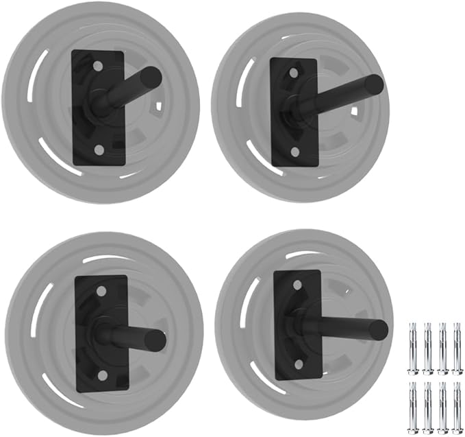 Wall Mounted Weight Plate Holder,Weight Plate Rack for for All Size Bumper Plates, Max Weight Capacity 300 Lb, Home Gym Organizer