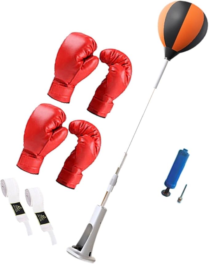 Boxing Reaction Ball Reflection Training Equipment Adjustable Height for Kids Adults Boxing Punching Bag for Fitness Exercise, Style C