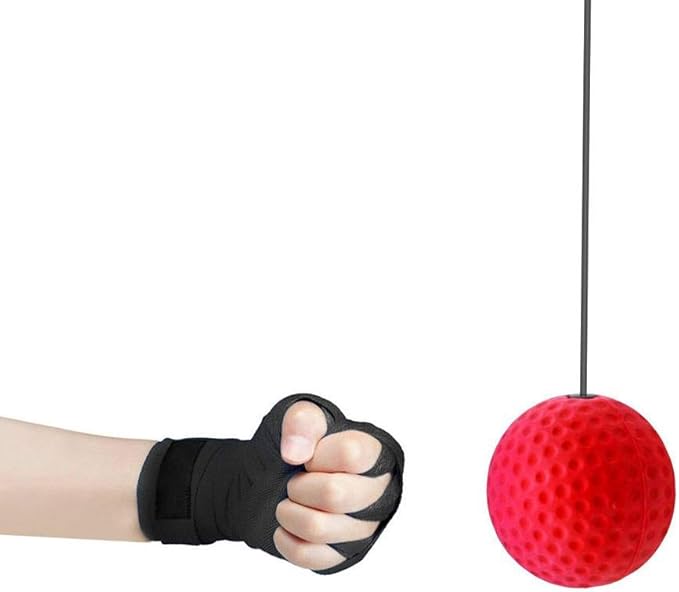 Angzhili Boxing Reflex Ball with Headband, Softer Than Tennis Ball, Perfect for Reaction, Agility, Punching Speed, Fight Skill and Hand Eye Coordination Training