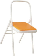 Yoga Chair,Gymnasium Auxiliary Equipment Home,Metal Pilates Assist,for Indoor and Outdoor Studio(Orange)