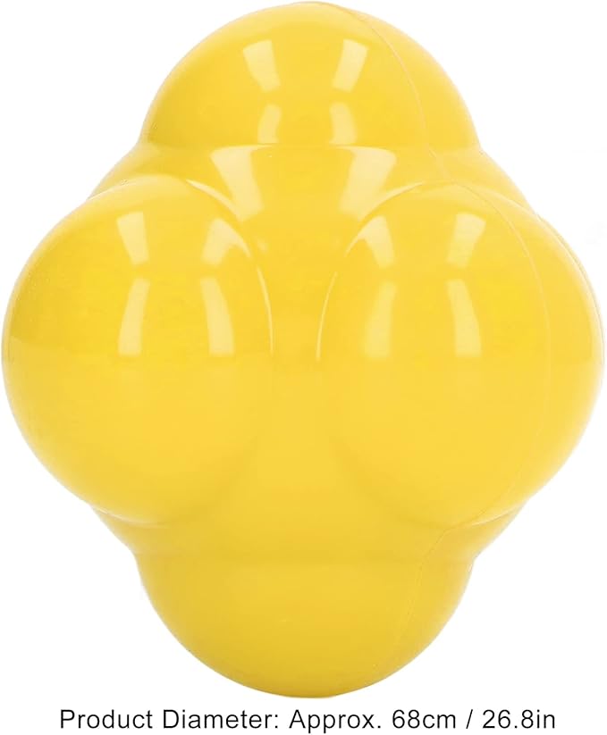 Hex Reaction Trainer Ball, Rubber Reaction Ball for Improving Hand Eye Coordination, Bright Color Reaction Catch Ball with Random Bounce, Portable Agility Training Tool for