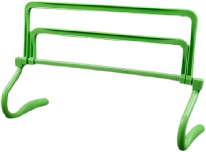 Agility Hurdle Adjustable Obstacles Jumping Bar Set Speed Training Equipment Set for Running Football Indoor Outdoor Pets, Green