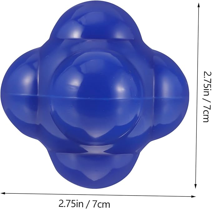 Veemoon Hexagonal Reaction Ball Durable Fitness Tool for Agility Training for Home Workouts Smooth Surface for Enhanced Hand-Eye Coordination and Reflex Development Large Blue