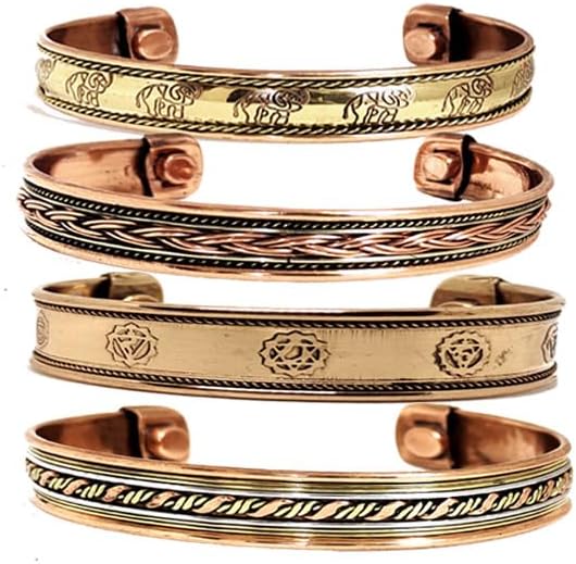 Copper Bracelet Magnetic Pure Copper Therapy Effective & Natural Relief Cuff for Women's & Men's