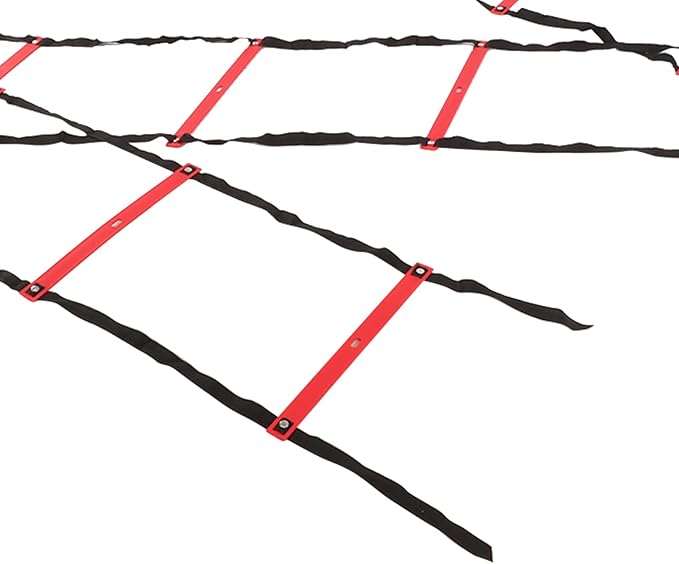 7M 14 Rung Fixed Agility Speed Ladder, Training Ladder for Soccer Football Fitness, Adjustable Length PP Agility Ladder with Non - Slip Rungs for Athletes and Coaches