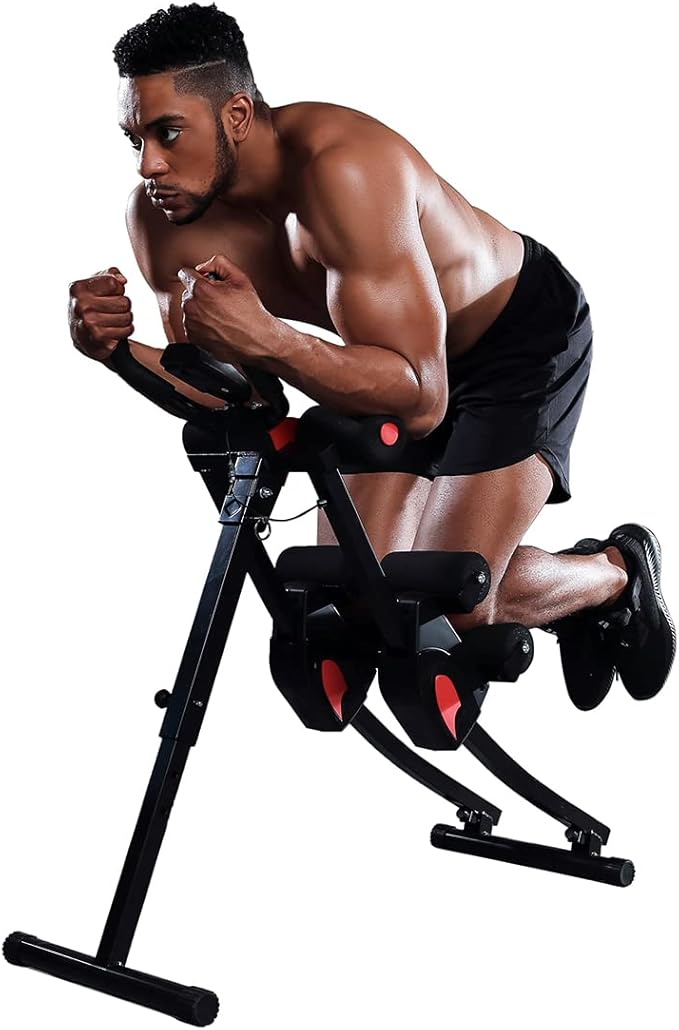 Fitlaya Fitness ab machine, ab workout equipment for home gym, Height Adjustable ab trainer, foldable fitness equipment.