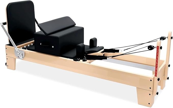 Professional Pilates Reformer Machine with Jumpboard, Reformer Box, and Foot Straps – Studio-Grade Pilates Equipment for Home Use, Adjustable Resistance & Smooth Glide System