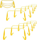 Japard Ultra Durable Agility Hurdles for Athletes of All Skill Levels, 6pcs of 7.8 inch Tall Hurdles, Bright Yellow Color, Made of Durable, Composite Materials, Easy to Set up & Transport