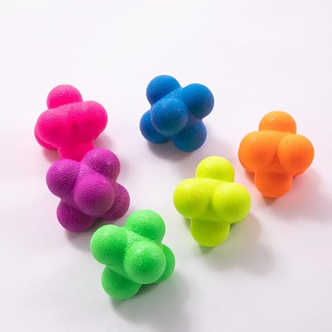 Reaction Balls 4 Pack, 2.2-2.8 Inch - Hand-Eye Coordination Trainer, Reflex & Agility Training Equipment for Baseball, Handball, Sports & Fitness for Outdoor Fun, (only for 12+ Adults)