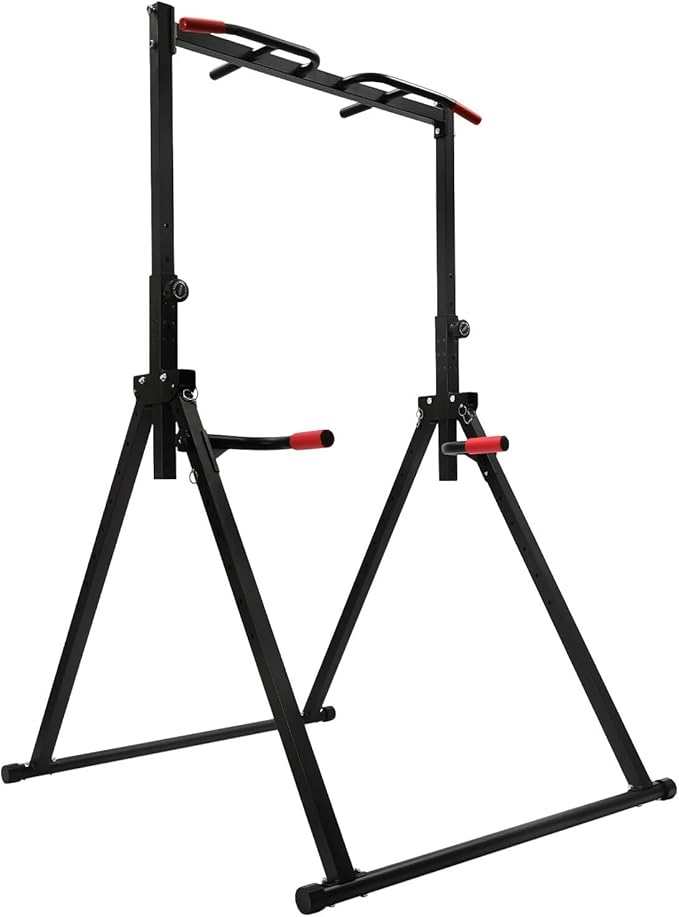 Pull Up Bar Power Tower Dip Station, Triangular Pull Up Bar Strength Training Device,Adjustable Heavy Duty, Load-Bearing 440.92lbs, For Living Rooms, Gyms, Sports Centers.