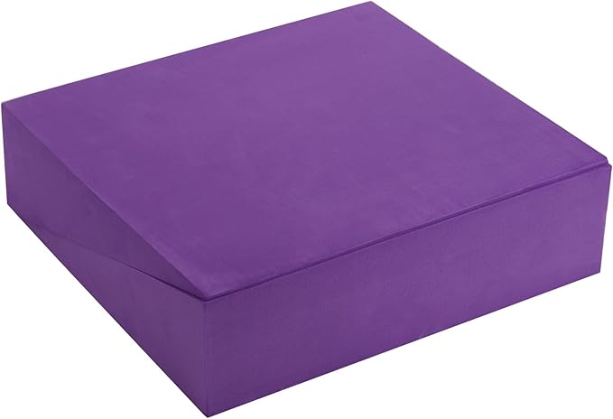 DEAYOU 2 Pack Yoga Foam Wedge, 13" EVA Foam Calf Stretch Slant Board for Lower Leg Strength Improve, Squat Wedge Incline Block for Workout, Exercise, Foot Heel Stretcher, Wrist Back Support (Purple)