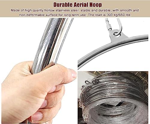 Beginners Hoop Dance Suspension Trainer Metal, Kids Adult Aerial Hoop Stand Kit, Weight Loss/Shape/Exercise Yoga Hoop Yoga Ring