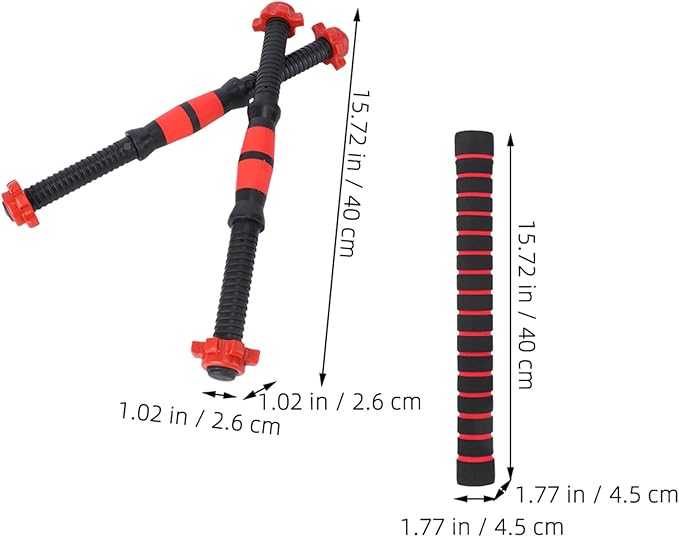 Alasum Dumbbell Bar with Connector Rod Set 40cm Fitness Barbell Rod and Nut Attachments General Strength Training Equipment for Home Gym and Weightlifting