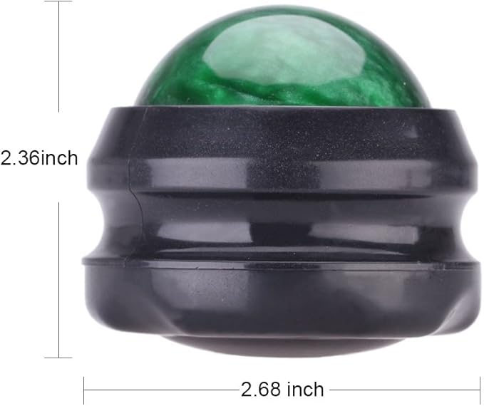 Manual Massage Ball Pain Relief Back Roller Massager Self Massage Therapy and Relax Full Body Tools for Sore Muscle Joint Pain Essential Oils or Lotion Relax (Green)
