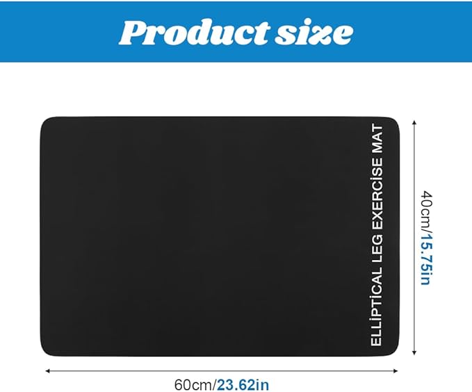 Non-Slip Workout Mat for Ellipse Leg Exerciser,Ellipse Machine Mat,Exercise Mats for Under Desk,Equipment for Electric Seated Foot Pedal Exerciser,Stability,Protects The Floor