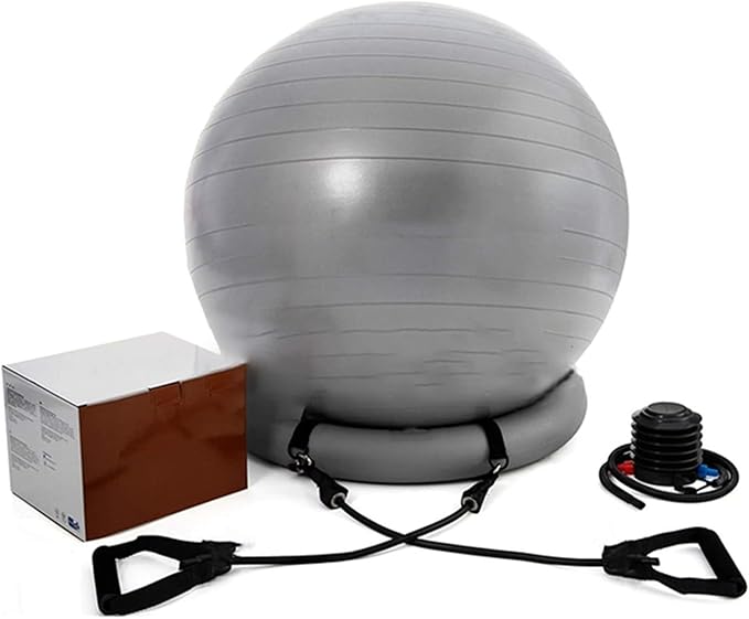 CMYUN Yoga Ball Chair Workout Ball Chair for Yoga/Fitness, Stability Ball Chair for Office Home Classroom, Pregnancy Ball Seat with Pump, Relieve Back Pain (Size : Diameter 65cm (25 5/8"))