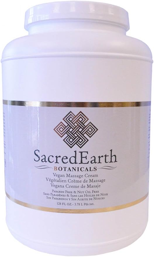 Vegan Massage Cream (1 Gallon) - Unscented, Water Dispersible, Nut Oil Free, Gluten Free and Contains Only Certified Organic Oils and Extracts.