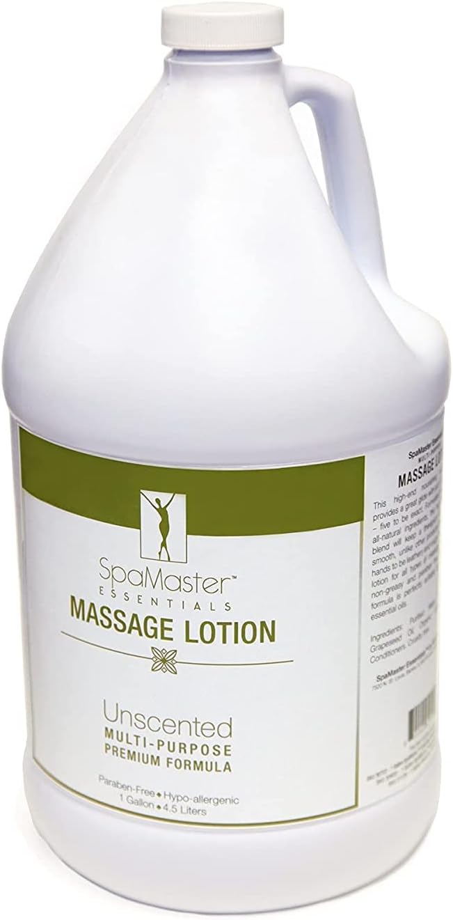 Master Massage Organic, Unscented, Vitamin-Rich & Water-Soluble Massage Lotion (Lotion - 1 Gallon - Unscented)…