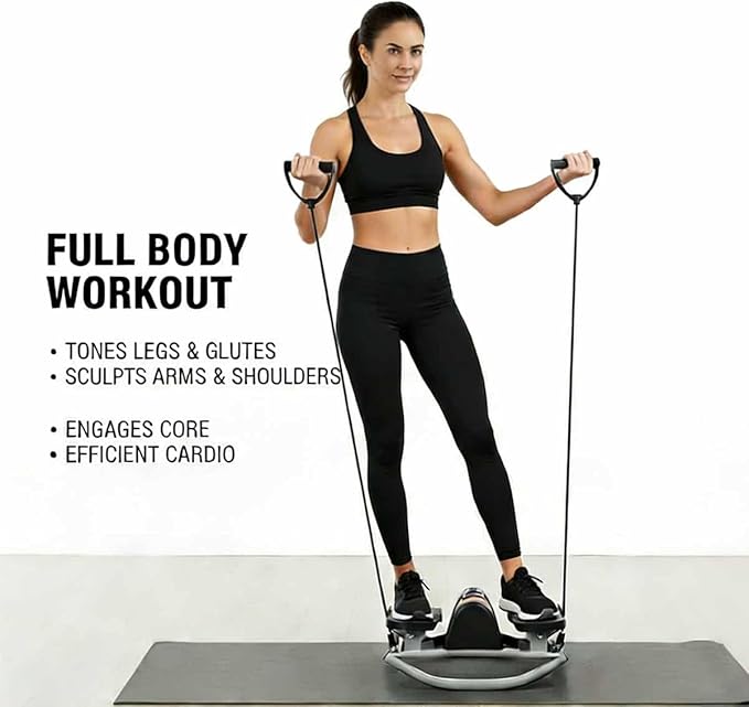 Step Machines Stepper, Lateral Rocking Fitness Stepper, Exercise Machine Side to Side, Tons Abs Twister, Mini Cardio Home Workout Machine, Low-Impact Compact Steppers for Legs, Glutes, Absz