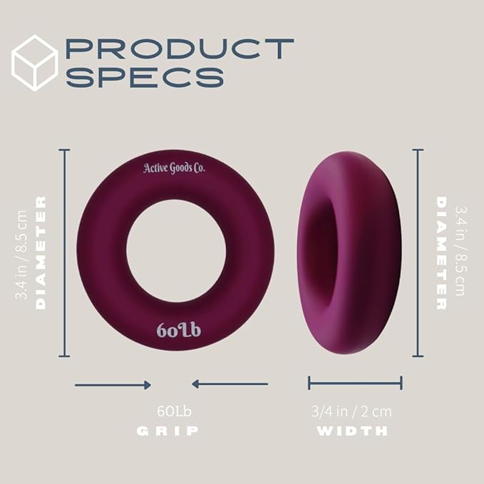 Hand Exerciser - PROFESSIONAL GRADE, Set or Single, Different Sizes. Visit to see more! Bague classique en silicone parfaite pour améliorer la force, la puissance et la vitesse dans les poignets.