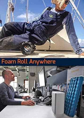 Brazyn Morph Bravo Foam Roller Bundle for Home, Gym, Office, Travel, Athletes | Collapsible & Lightweight Roller for Trigger Point Massage & Mobility Stretching Strap | Multi-Functional 12-Loop Strap