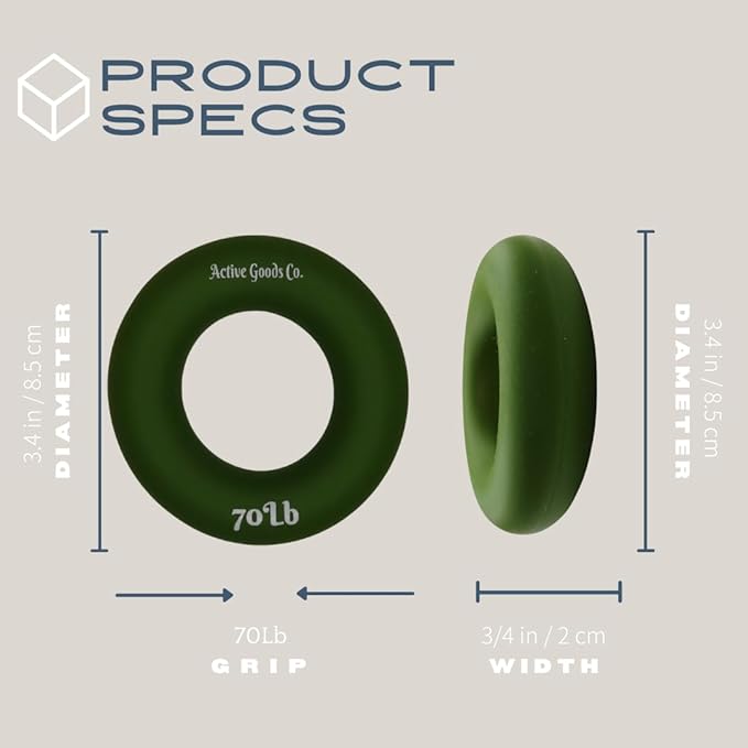 Hand Exerciser - PROFESSIONAL GRADE, Set or Single, Different Sizes. Visit to see more! Bague classique en silicone parfaite pour améliorer la force, la puissance et la vitesse dans les poignets.