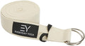 Everyday Yoga Strap with Metal D-Ring - Durable Stretching Strap for Yoga, Pilates, Flexibility & Physical Therapy (6ft, 8ft, 10ft)